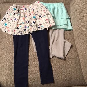 Bundle of 2 - leggings w/flutter skirts